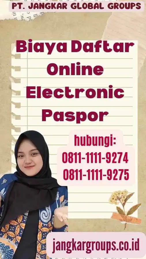 Biaya Daftar Online Electronic Paspor