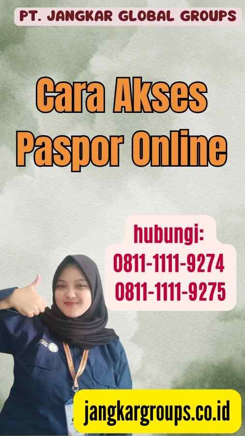 Cara Akses Paspor Online