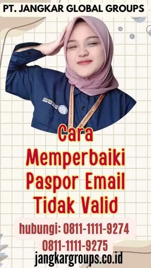 Cara Memperbaiki Paspor Email Tidak Valid