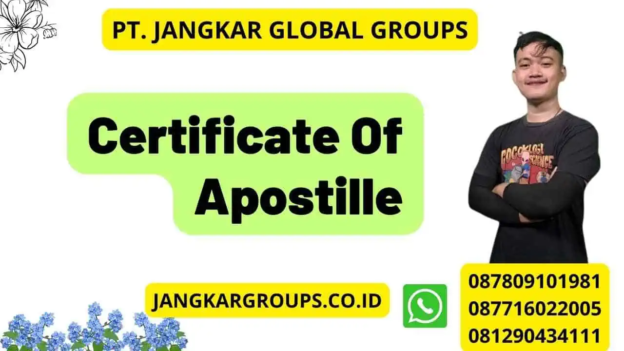 Certificate Of Apostille