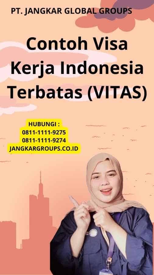 Contoh Visa Kerja Indonesia Terbatas (VITAS)