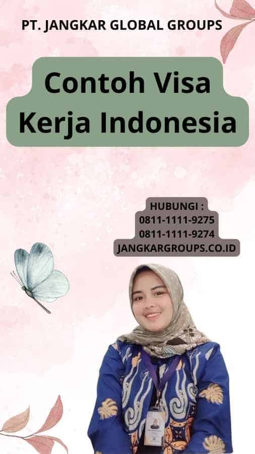 Contoh Visa Kerja Indonesia