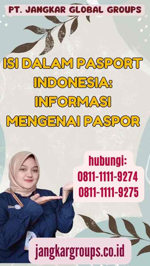 Isi Dalam Pasport Indonesia Informasi Mengenai Paspor