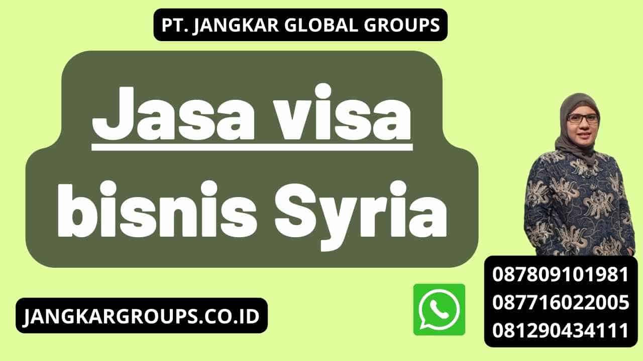 Jasa visa bisnis Syria