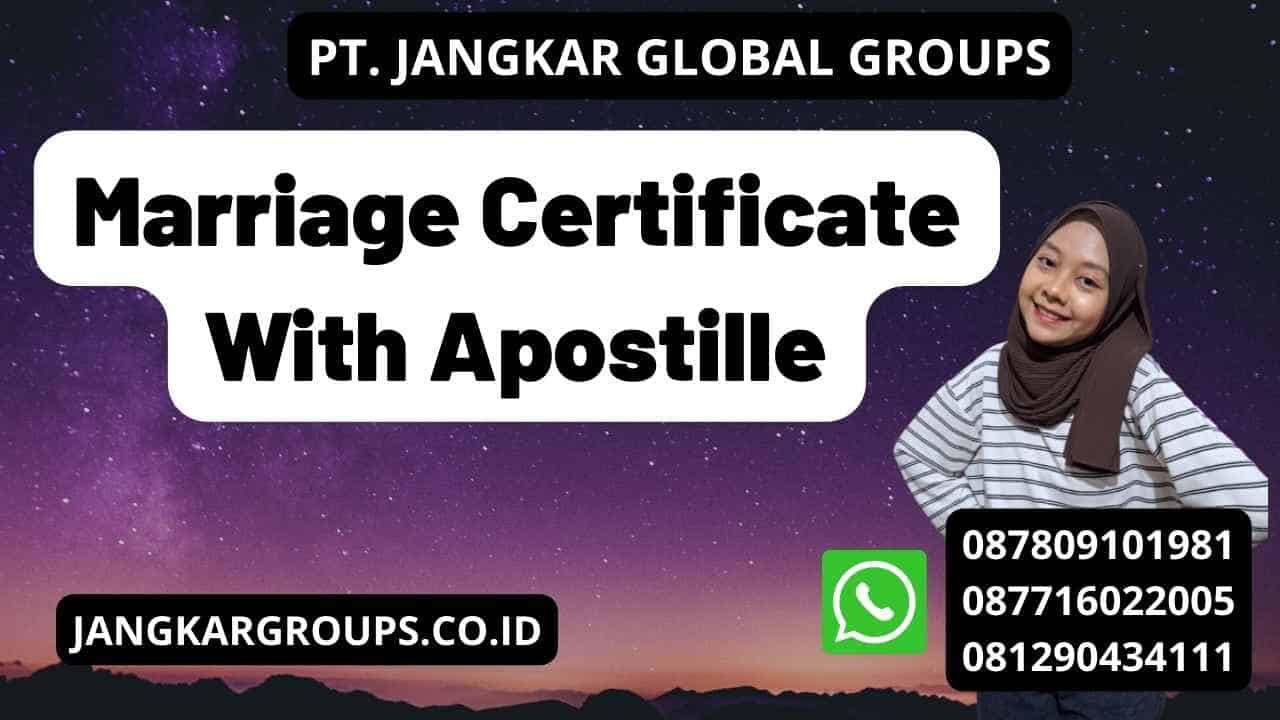 Marriage Certificate With Apostille