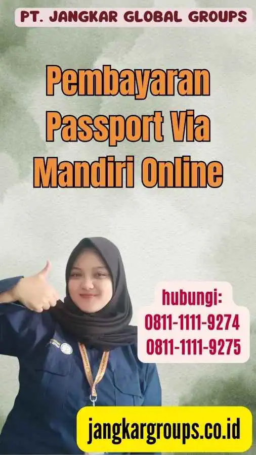 Pembayaran Passport Via Mandiri Online