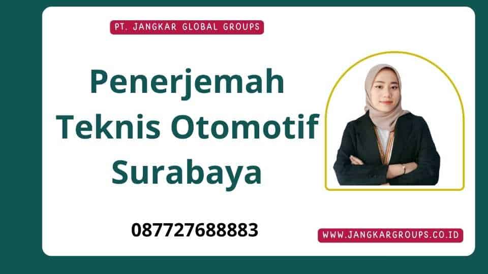 Penerjemah Teknis Otomotif Surabaya