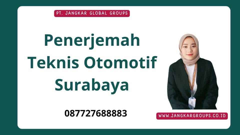 Penerjemah Teknis Otomotif Surabaya