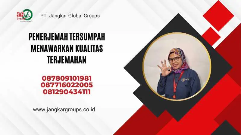 Penerjemah Tersumpah Menawarkan Kualitas