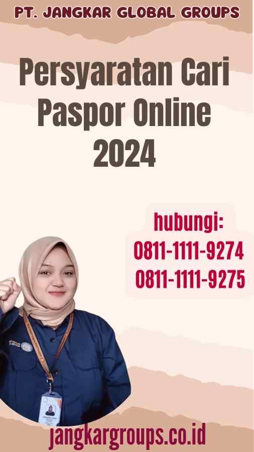 Persyaratan Cari Paspor Online 2024