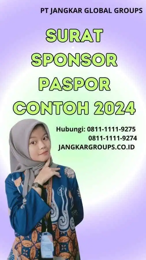 Surat Sponsor Paspor Contoh 2024