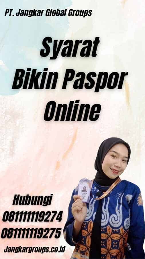 Syarat Bikin Paspor Online