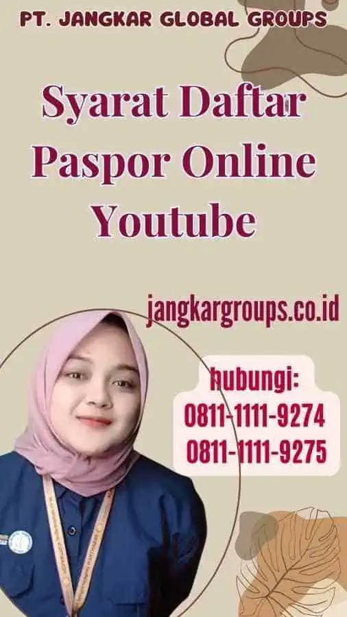 Syarat Daftar Paspor Online Youtube