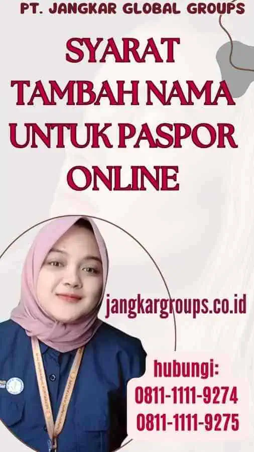 Syarat Tambah Nama untuk Paspor Online