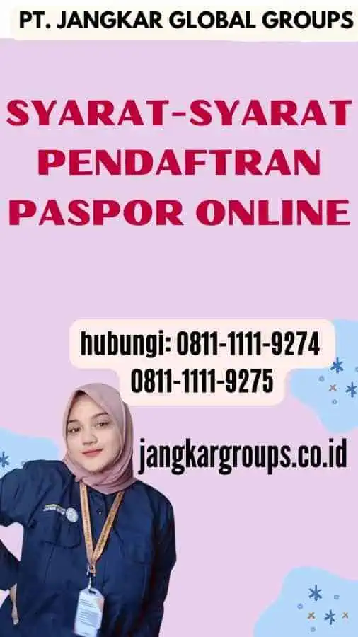 Syarat-syarat Pendaftran Paspor Online