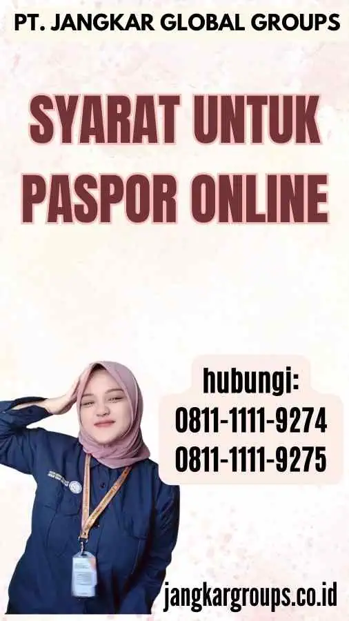 Syarat untuk Paspor Online