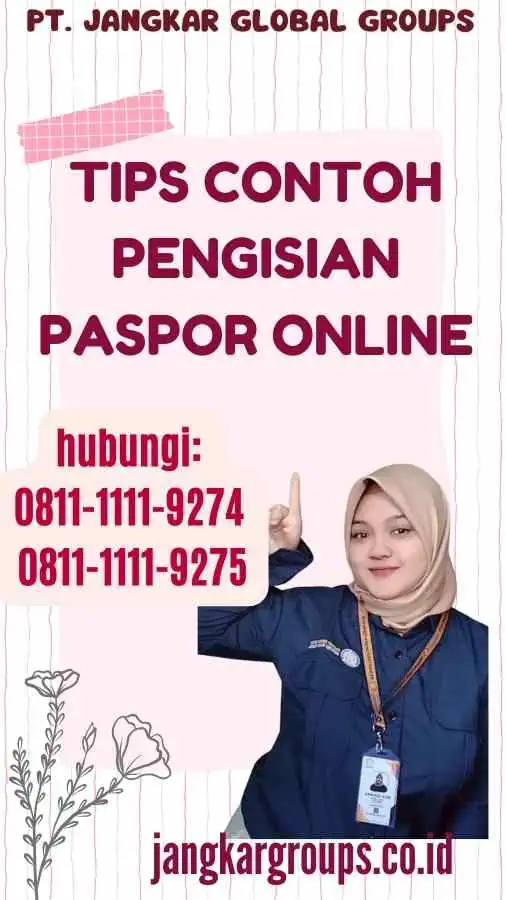 Tips Contoh Pengisian Paspor Online