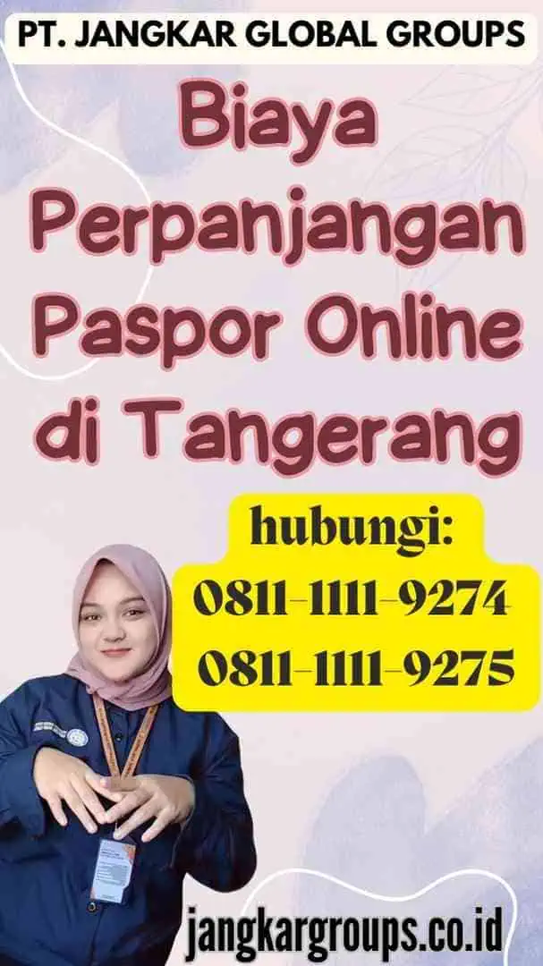 Biaya Perpanjangan Paspor Online di Tangerang