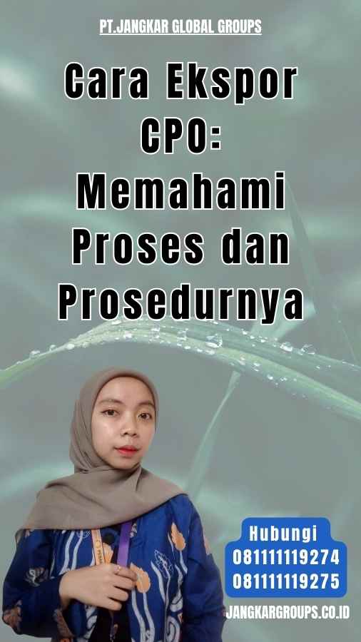 Cara Ekspor CPO Memahami Proses dan Prosedurnya