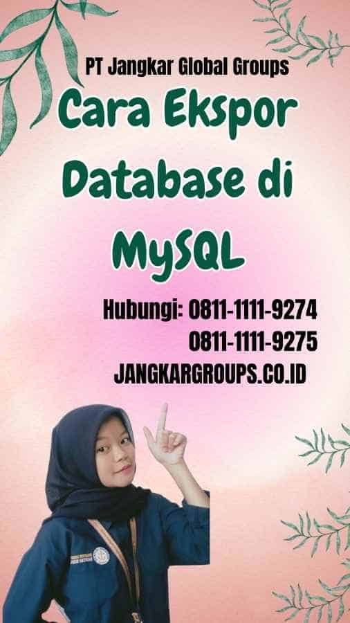 Cara Ekspor Database di MySQL