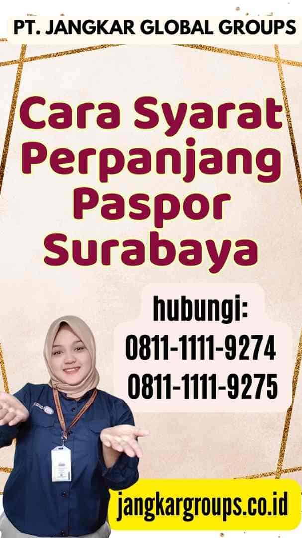 Cara Syarat Perpanjang Paspor Surabaya
