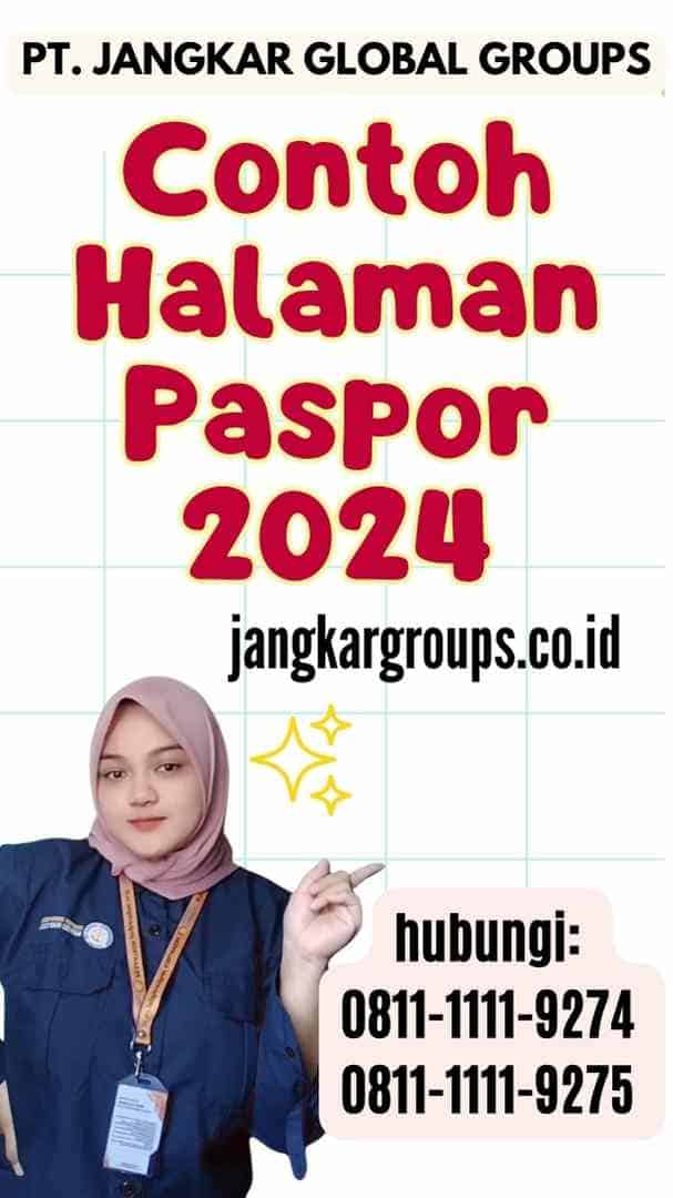 Contoh Halaman Paspor 2024
