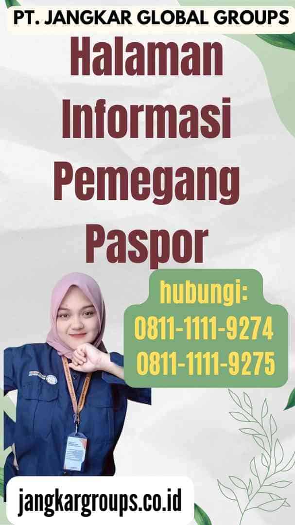 Halaman Informasi Pemegang Paspor