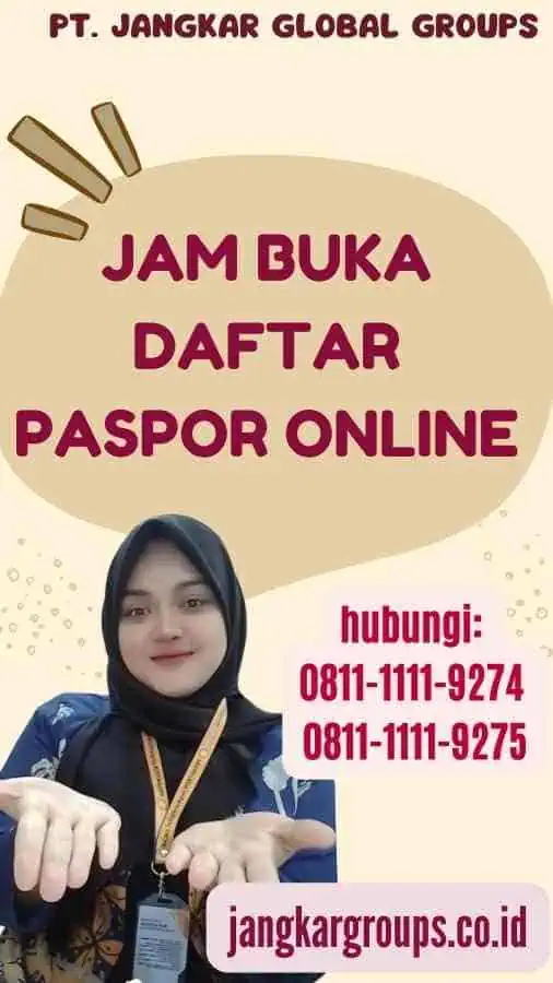 Jam Buka Daftar Paspor Online