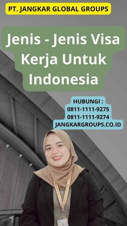 Jenis Jenis Visa Kerja Untuk Indonesia
