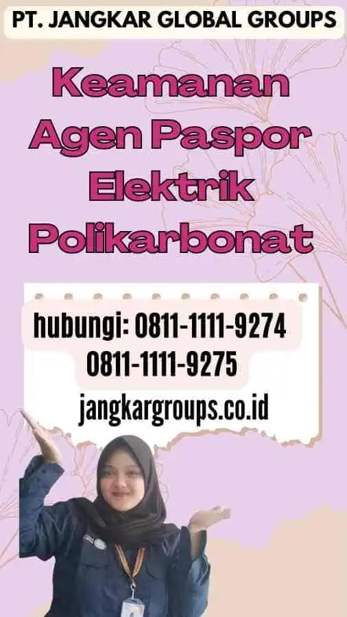 Keamanan Agen Paspor Elektrik Polikarbonat