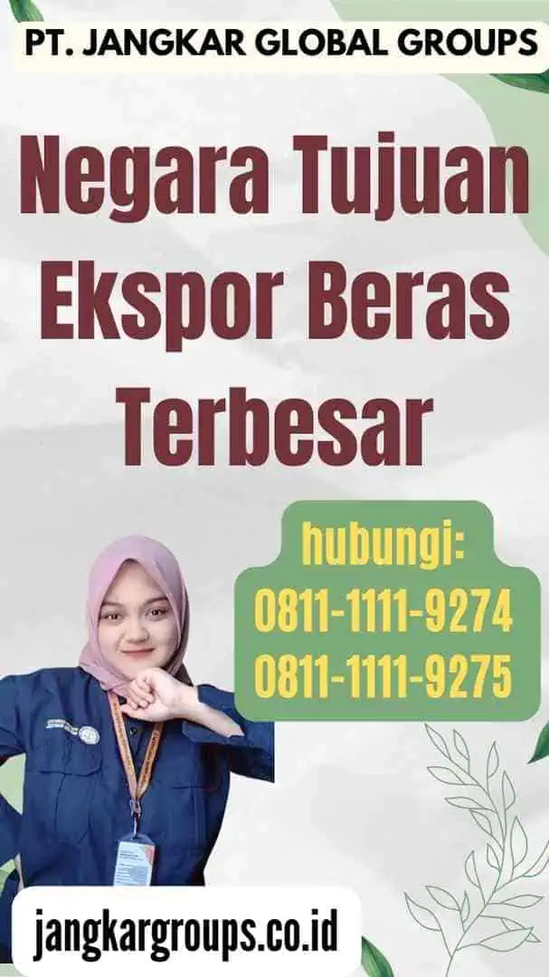 Negara Tujuan Ekspor Beras Terbesar