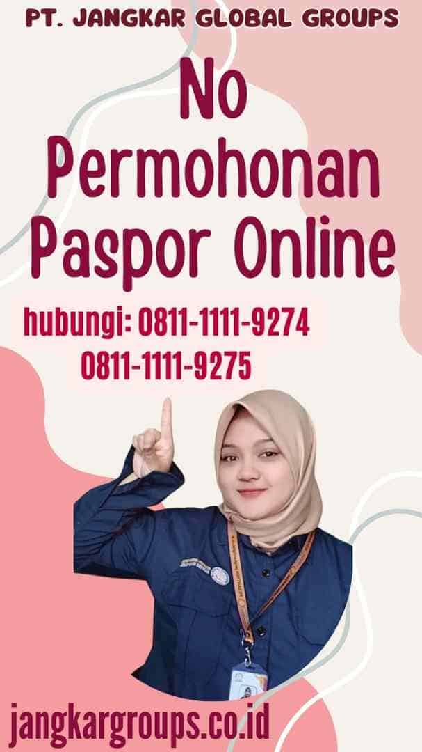 No Permohonan Paspor Online