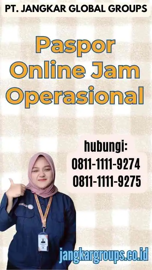Paspor Online Jam Operasional