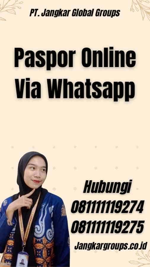 Paspor Online Via Whatsapp
