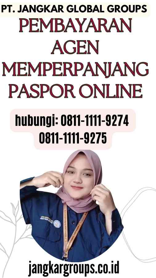 Pembayaran Agen Memperpanjang Paspor Online