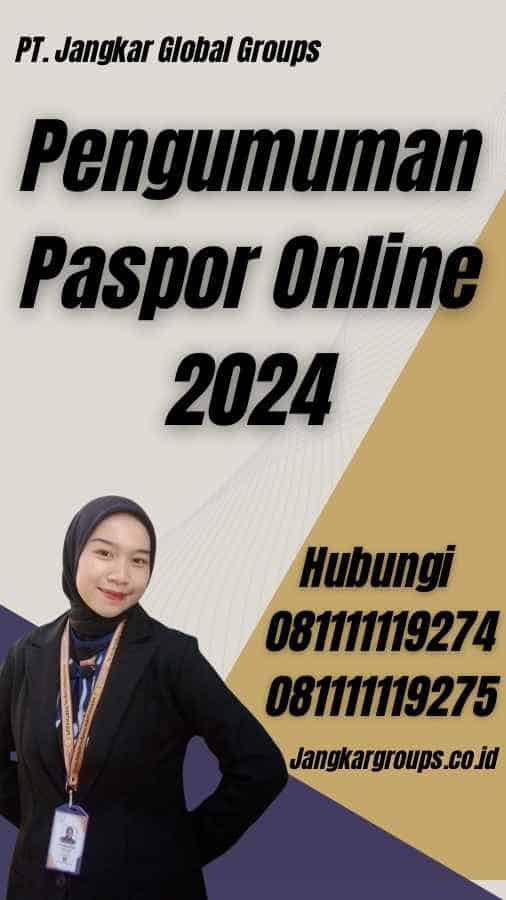 Pengumuman Paspor Online 2024