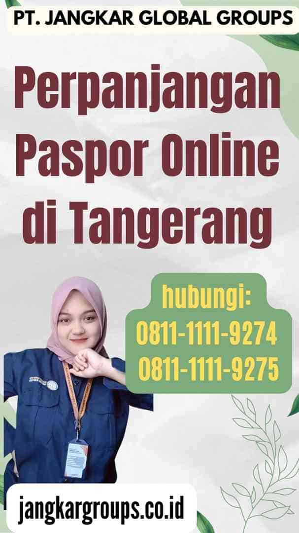 Perpanjangan Paspor Online di Tangerang