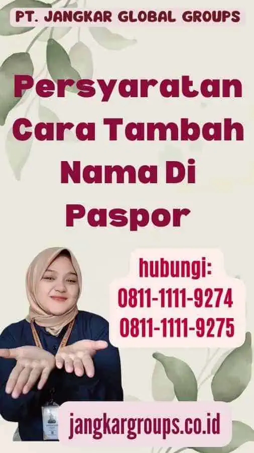 Persyaratan Cara Tambah Nama Di Paspor