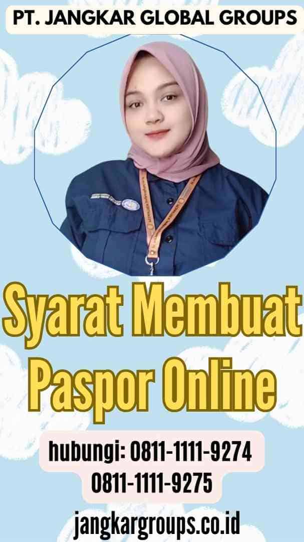 Syarat Membuat Paspor Online