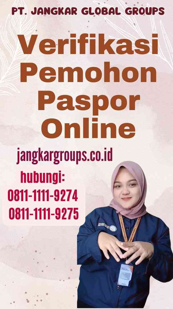 Verifikasi Pemohon Paspor Online