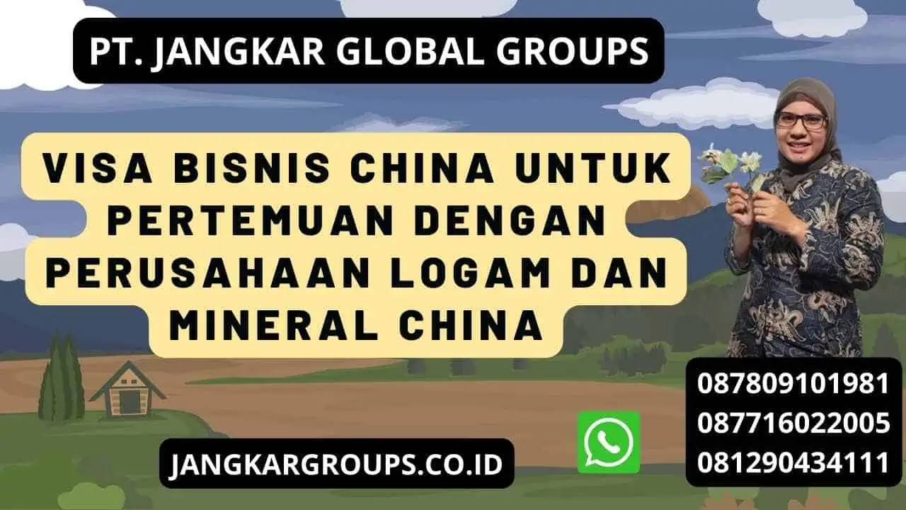 Visa Bisnis China Untuk Pertemuan Dengan Perusahaan Logam Dan Mineral China