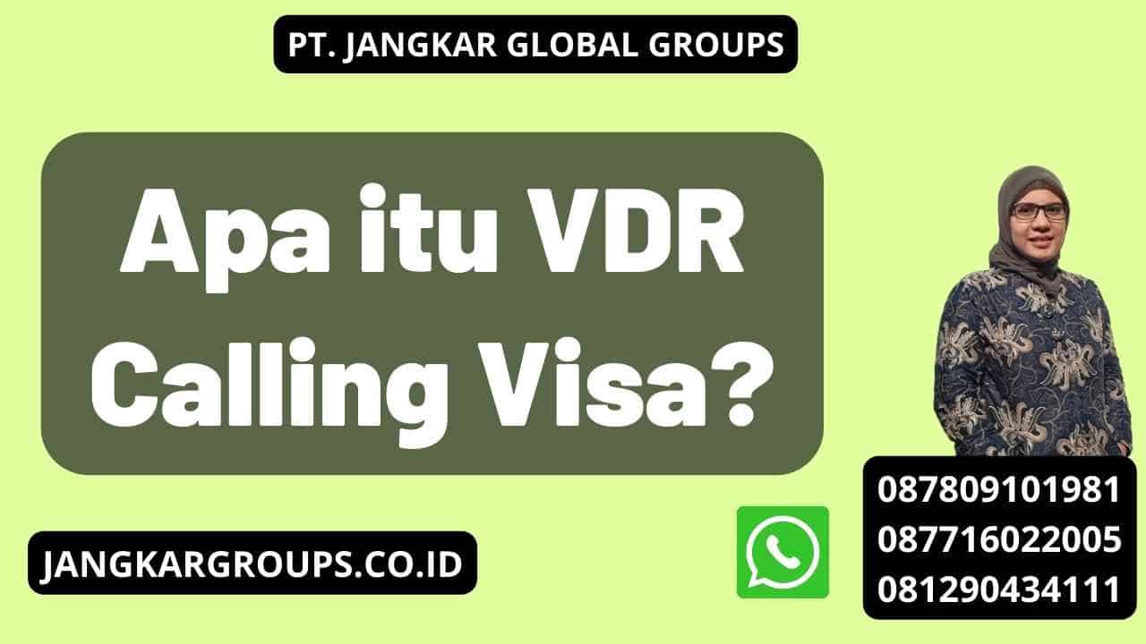 Apa itu VDR Calling Visa?