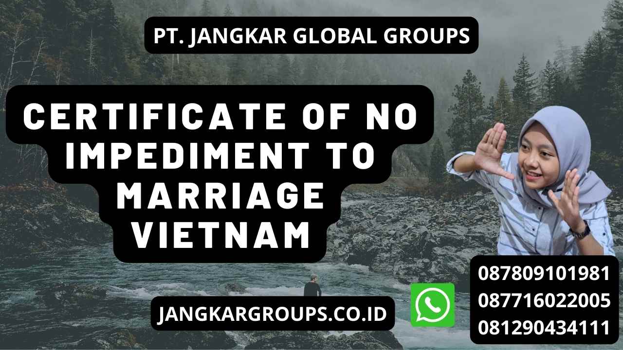 Certificate Of No Impediment To Marriage Vietnam