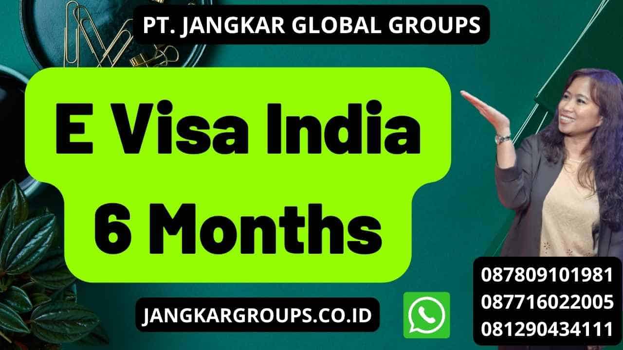 E Visa India 6 Months