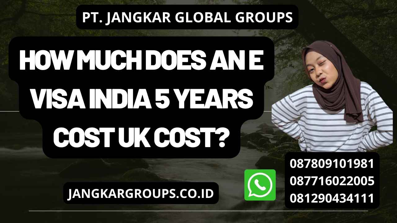 How much does an E Visa India 5 Years Cost UK cost?