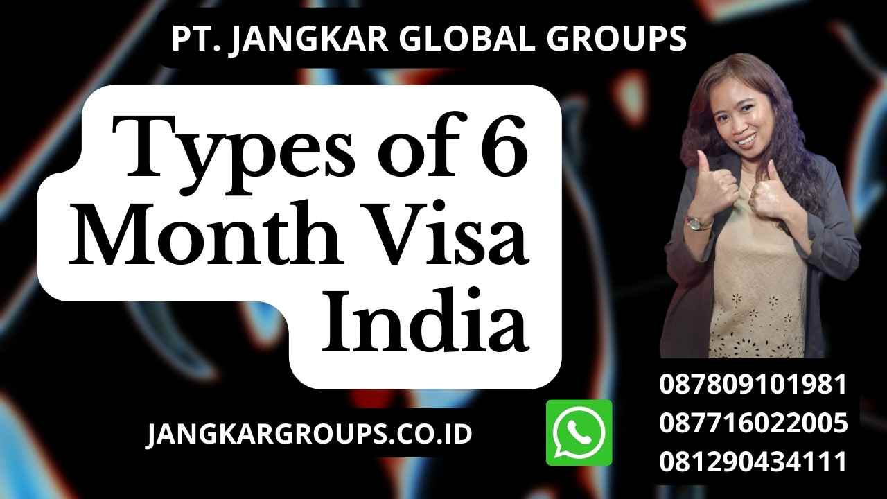 Types of 6 Month Visa India