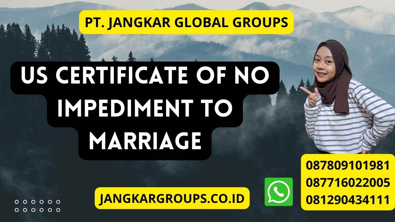 US Certificate of No Impediment to Marriage
