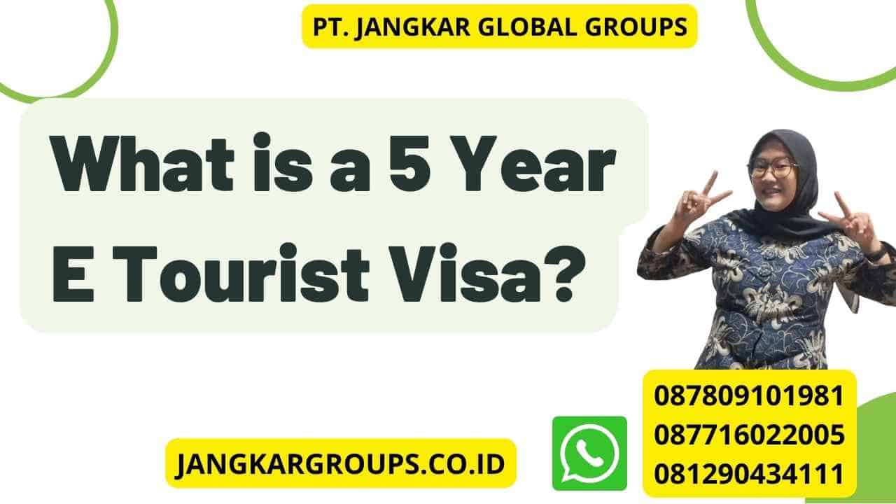 What is a 5 Year E Tourist Visa?