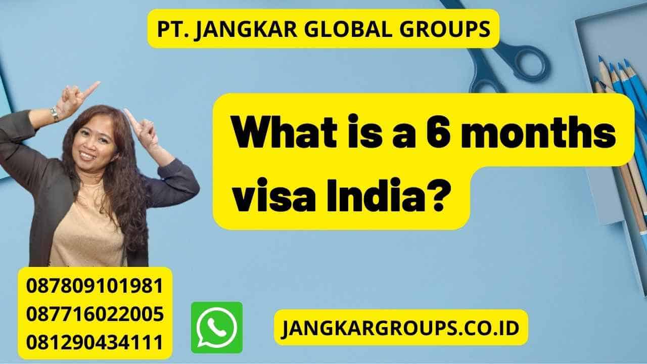 What is a 6 months visa India?