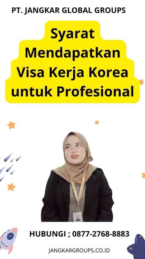 Syarat Mendapatkan Visa Kerja Korea untuk Profesional